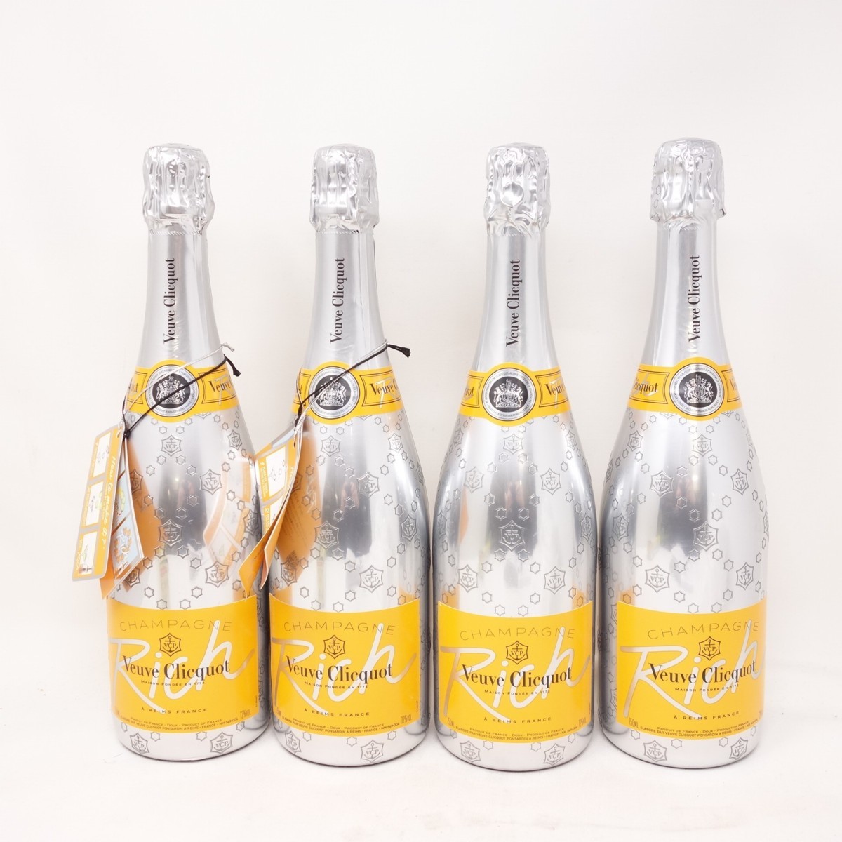 未開栓☆ヴーヴ クリコ リッチ イエロー 750ml 4本セット Veuve
