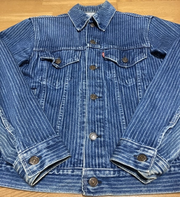 80’s USA製 VINTAGE LEVI’S 70506-0260 ストライプデニムジャケット 34 米国製 オリジナル ヴィンテージ 80年代 古着_画像5