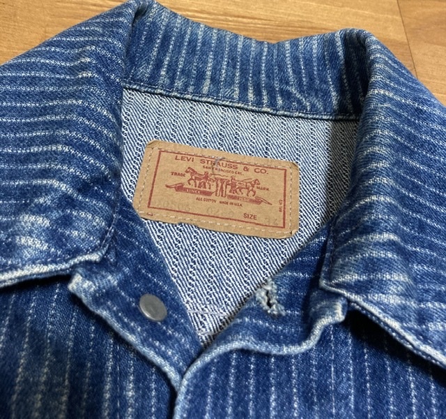 80’s USA製 VINTAGE LEVI’S 70506-0260 ストライプデニムジャケット 34 米国製 オリジナル ヴィンテージ 80年代 古着_画像3