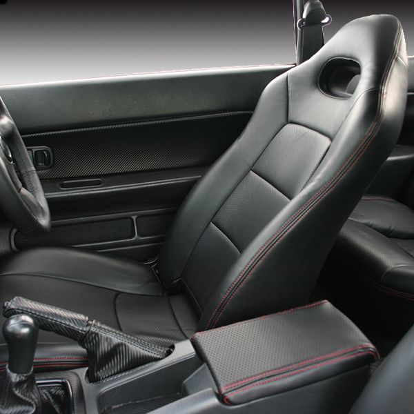 SUPERIOR 100％の保証 最新コレックション パーフォレイトバージョン シートカバー RX-7 FD3S 助手席 運転席 レッドステッチ RZ レカロ