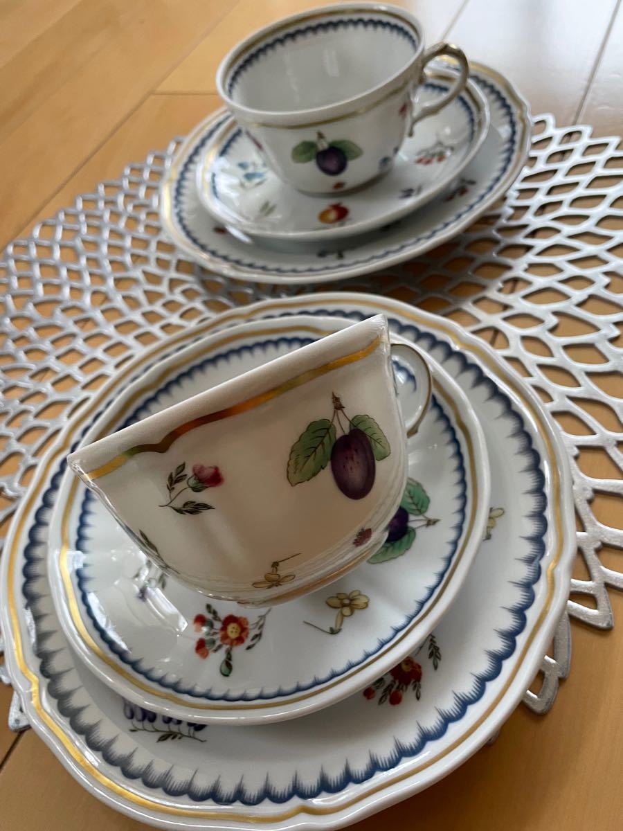 イタリアンフルーツカップ&ソーサー2客 プレート2枚セット Richard