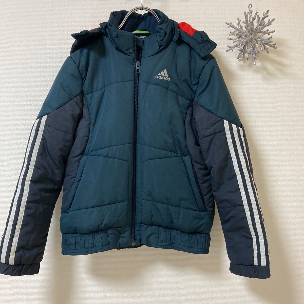 キッズ 男の子 adidas ダウンジャケット 130 アウター ジャンパー