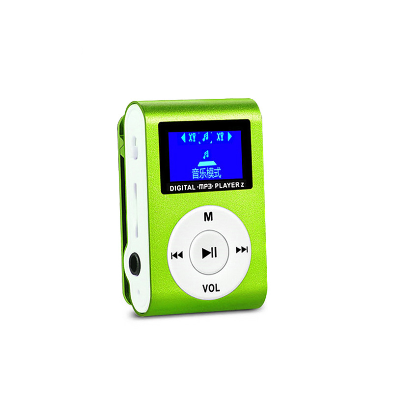 送料無料メール便 MP3プレーヤー アルミ LCDスクリーン付き クリップ microSD式 MP3プレイヤー グリーンｘ１台_画像4