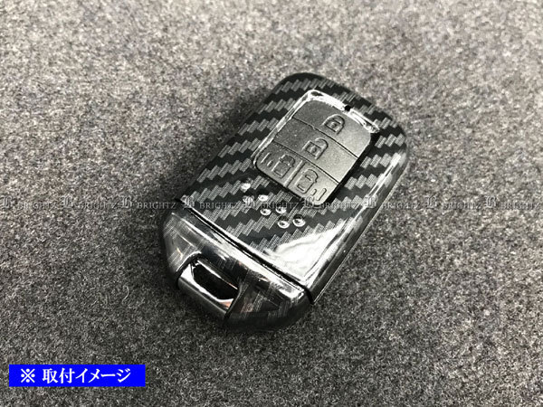 S660 JW5 カーボン 調 スマートキー ケース 赤 Hondaスマートキー スマートキーカバー KEY－CASE－029_画像2