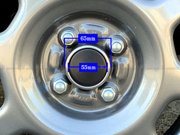 エブリイバン DA17V ステンレス センター ホイール キャップ リング 4PC 青 カバー ガーニッシュ SID－ETC－SMA－010_画像3