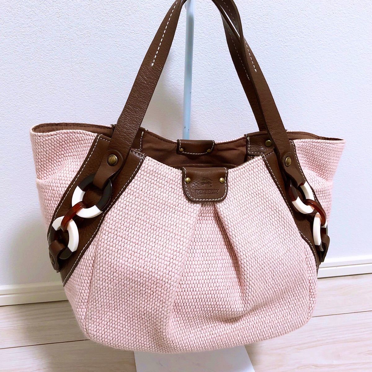 美品》Burberry Blue Label(バーバリー)ハンドバッグ