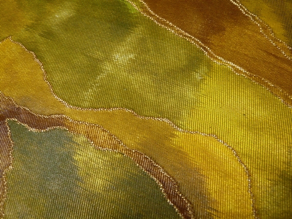 ◆正絹、箔、直線的な霞文様の京袋帯◆_画像3