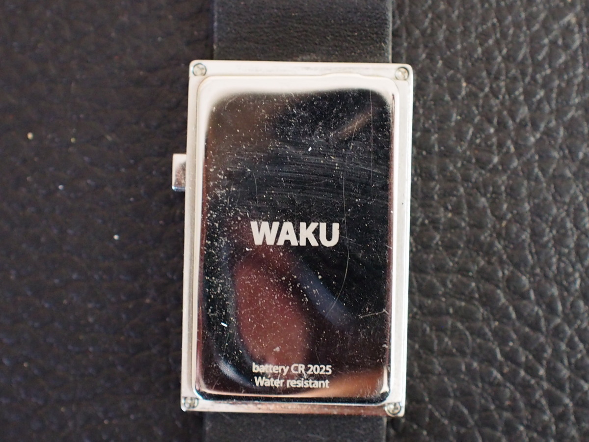 ヴィンテージ 東京フラッシュ WAKU 枠 Tokyoflash Waku LED Watch クロコダイル風 バングル式 デジタル クォーツ 時計 管理No.14108_画像7