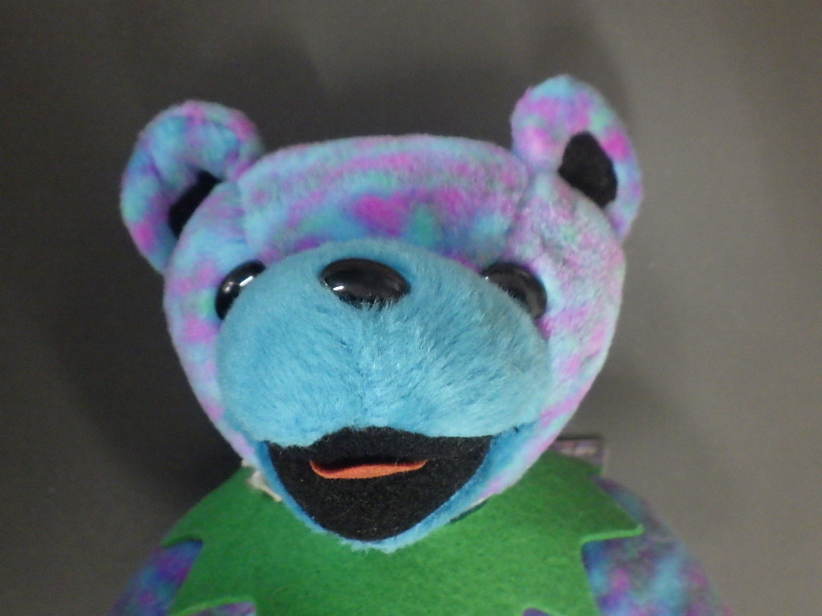 レア物 LIQUID BLUE Grateful Dead Bean Bear collectibles グレイトフルデッド デッドベア IRIS 4/1/76 7inch(17cm) 管理No.6918_画像2