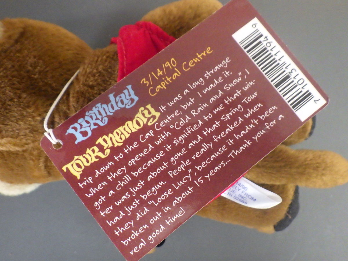 レア物 LIQUID BLUE Grateful Dead Bean Bear collectibles グレイトフルデッド デッドベア CHEEKY 3/14/90 7inch(17cm) 管理No.6920_画像5