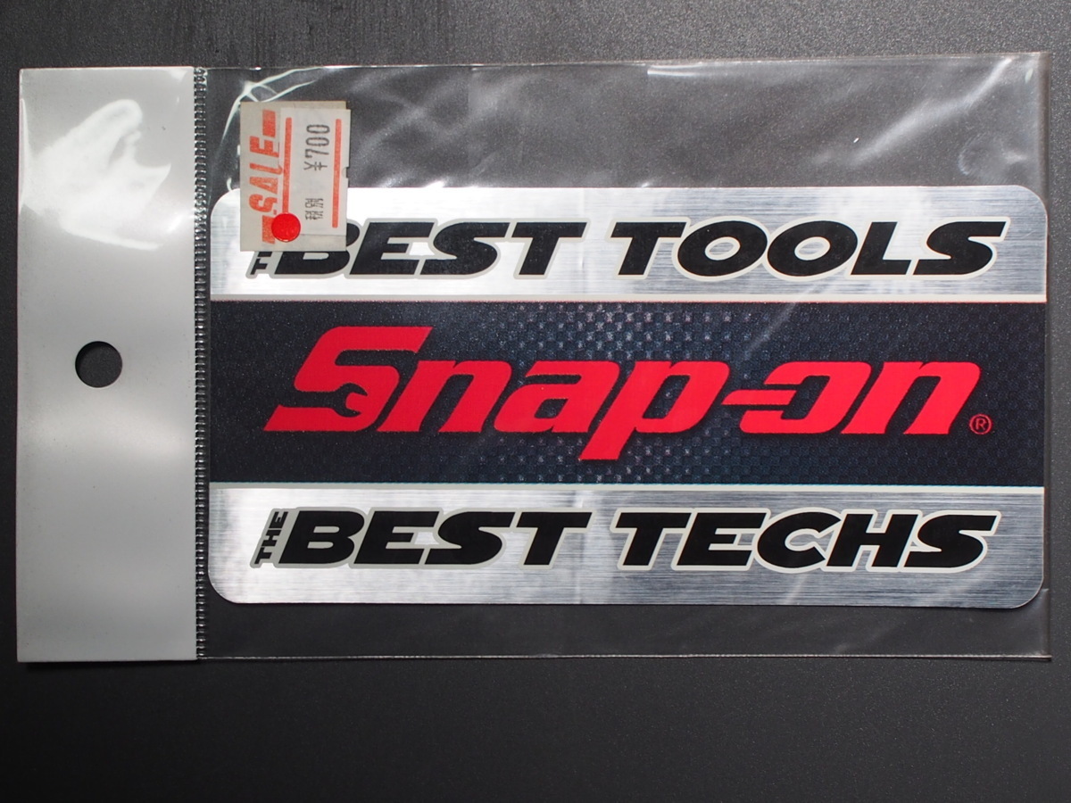 デッドストック 当時物 日本正規品 スナップオン Snap-on tools BEST TOOLS THE BEST TECHS 横幅:140mm ステッカー シール 管理No.8330_画像2