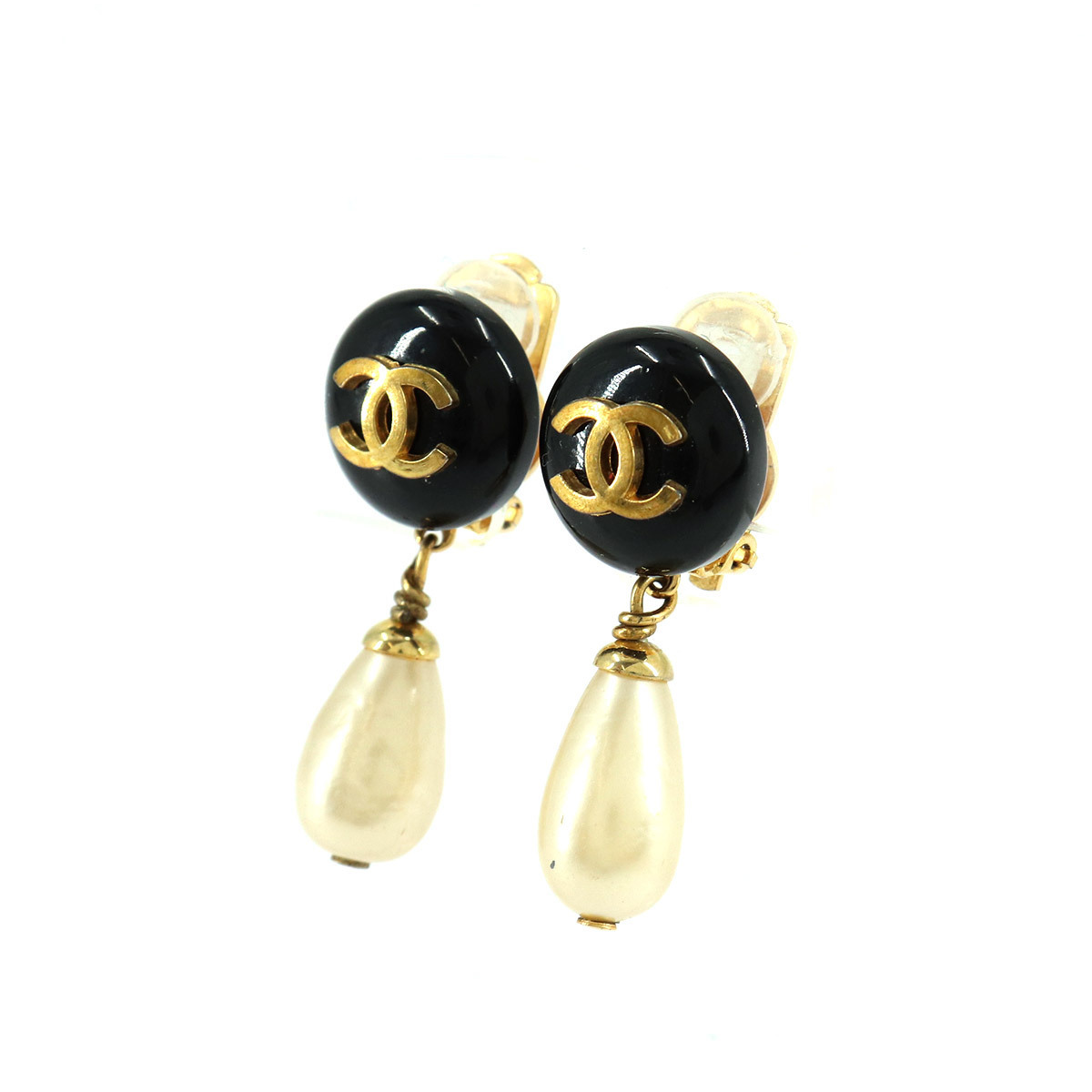 シャネル CHANEL フェイクパール スイング イヤリング ココマーク