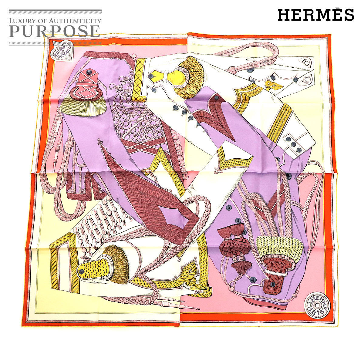 未使用 展示品 エルメス HERMES カレ 90 大判 スカーフ ズアヴと