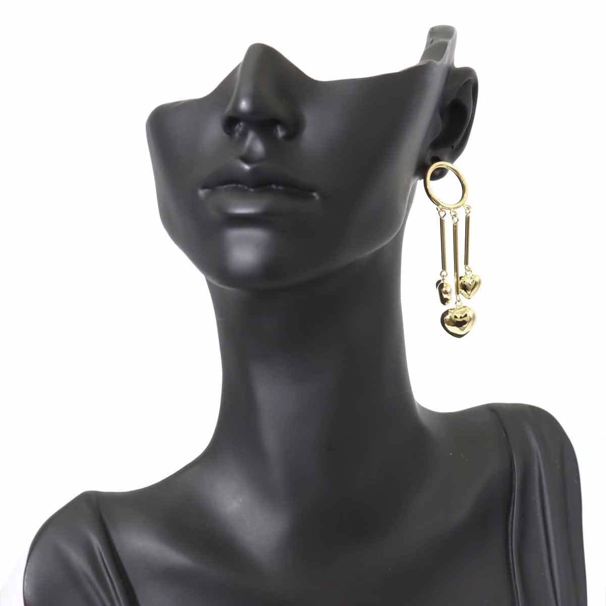 K18 YG ピアス イエローゴールド 750 ハート Earrings Pierced