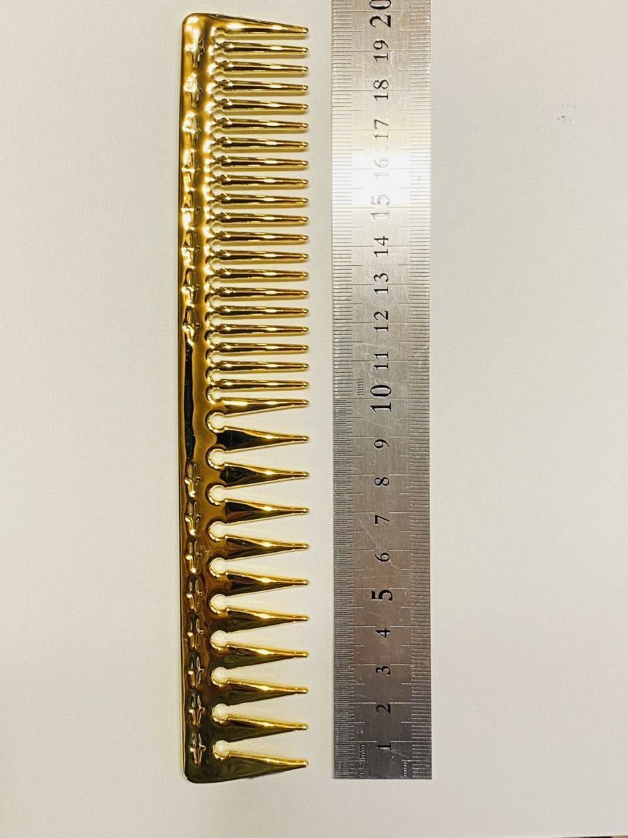 セットコーム コーム 櫛 ヘアブラシ ヘアコーム つやつや ヘアケア 金メッキ_画像2