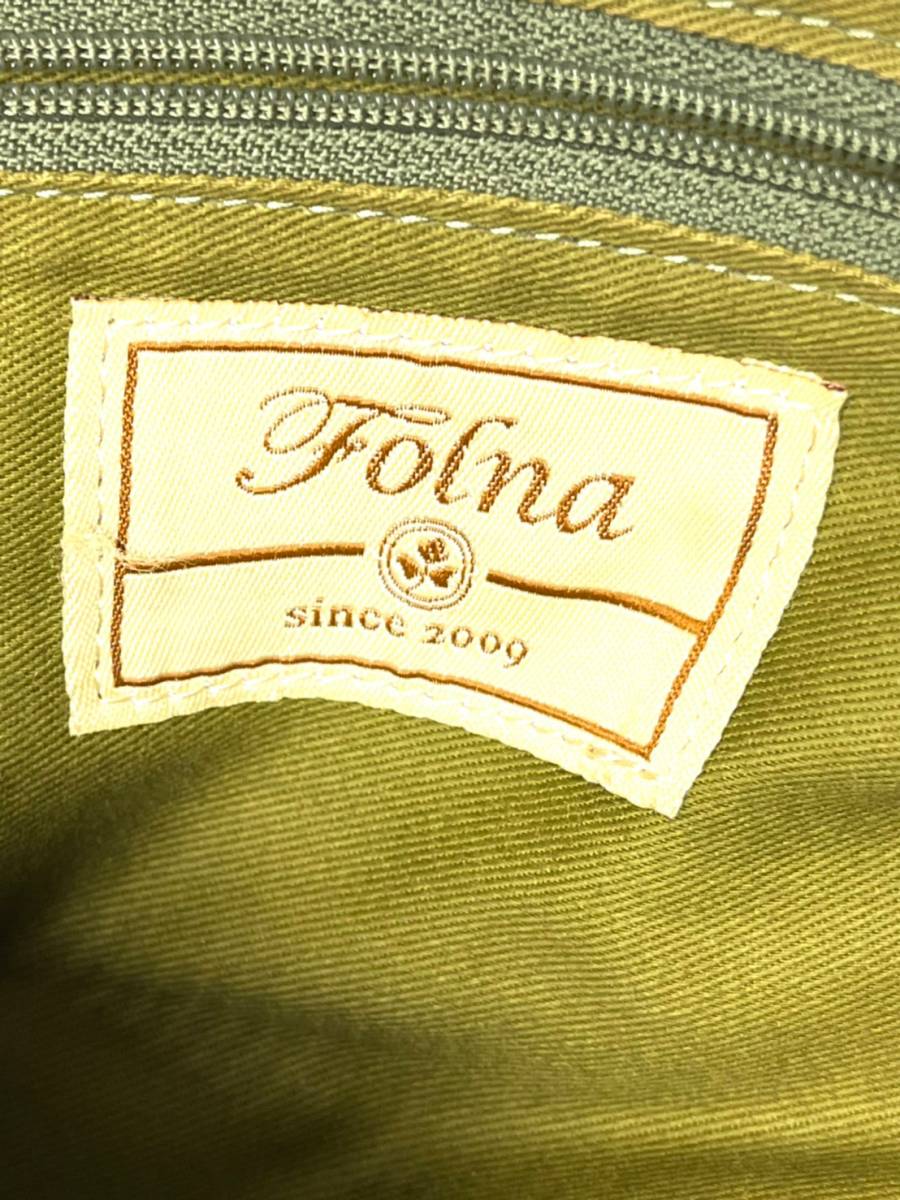 Folna フォルナ　チェック　ショルダーバッグ　グリーン×ネイビー _画像10