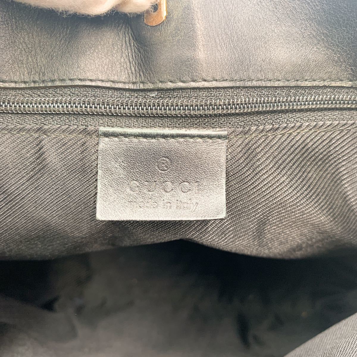 1円《美品》GUCCI グッチ GGキャンバス レザー 本革 ワンショルダー