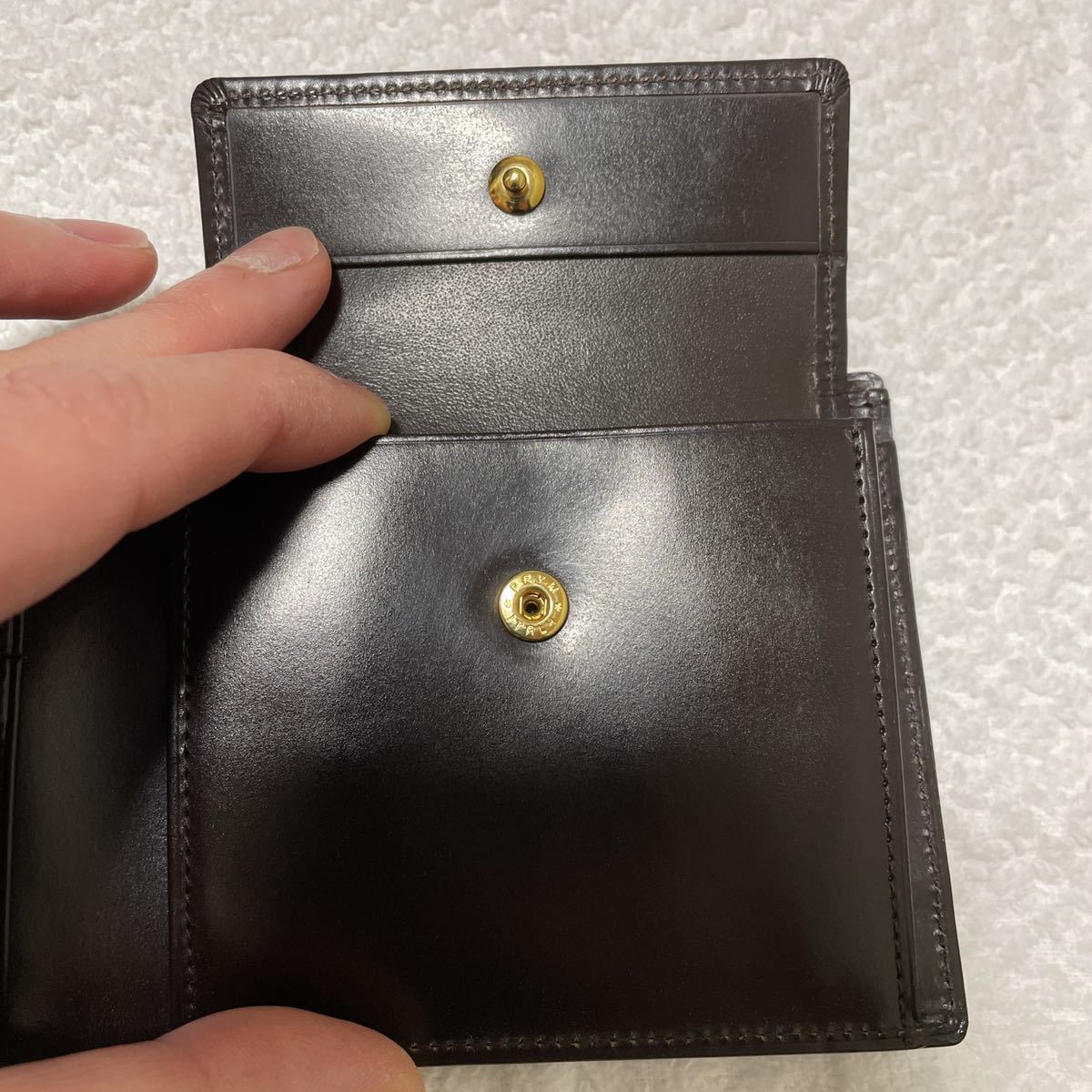 ココマイスター ジョージブライドル 二つ折り財布 ブラウン 美品 小銭