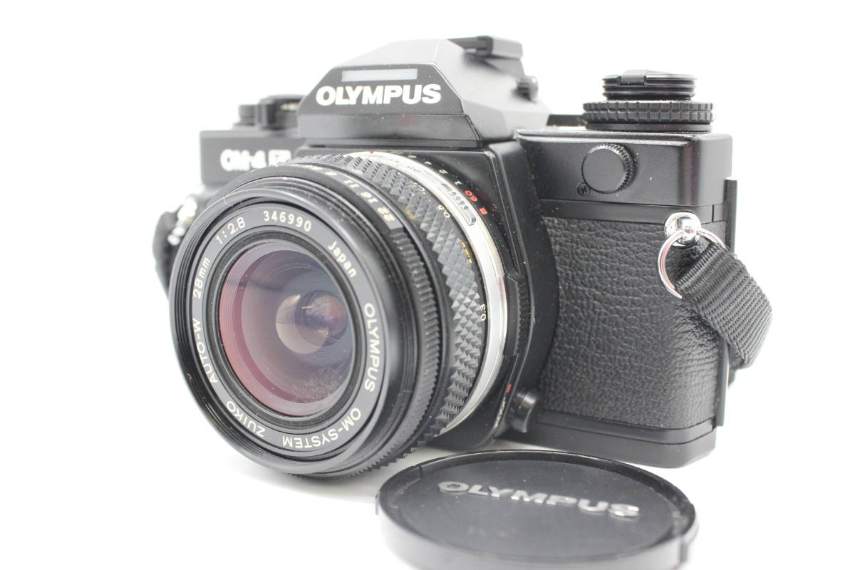 Y1736 オリンパス Olympus OM-4 Ti チタン ブラック Auto-W 28mm F2.8 ボディ レンズセット ジャンク