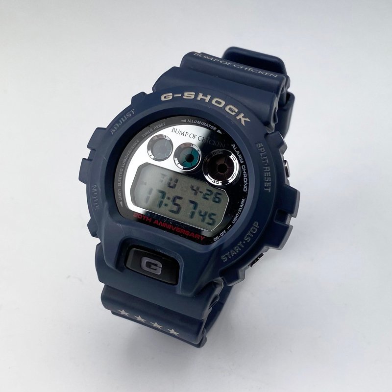 Bump Of Chicken 結成周年記念 Casio G Shock Dw 6900fs バンプオブチキン Gショック ネイビー コラボレーションモデル 売買されたオークション情報 Yahooの商品情報をアーカイブ公開 オークファン Aucfan Com