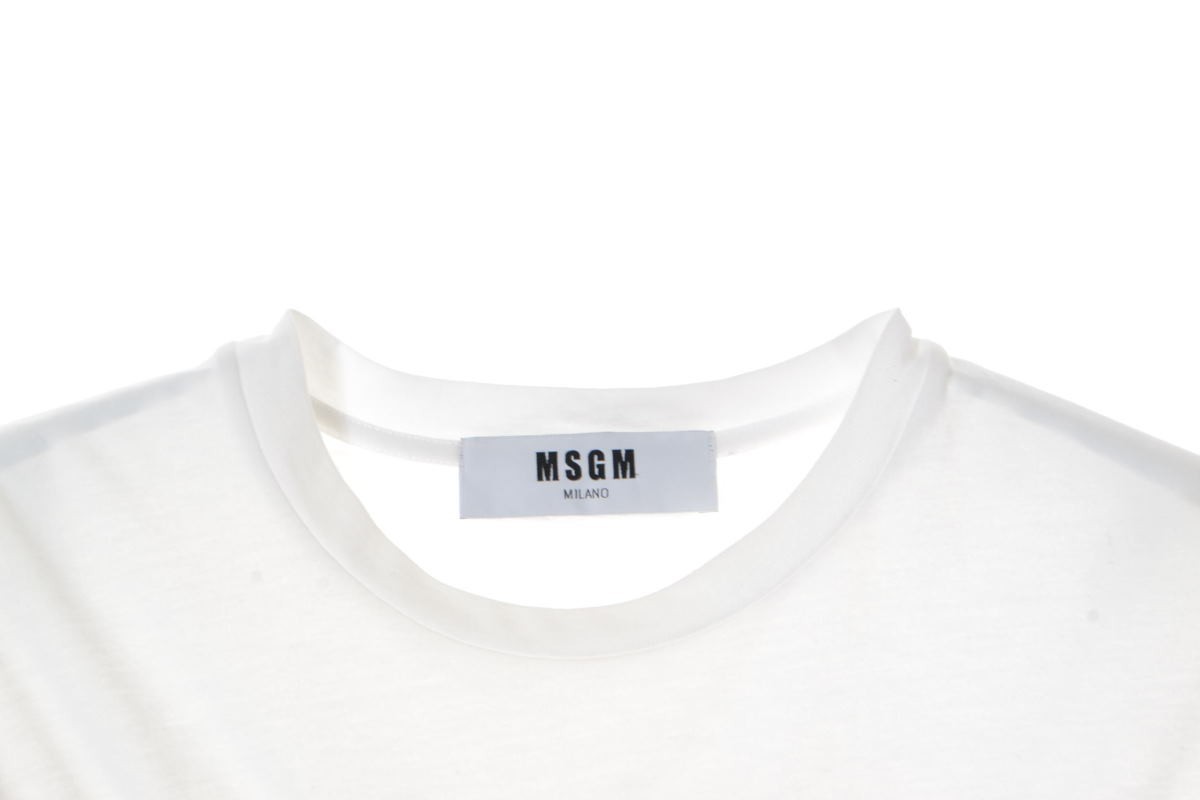 MSGM frill design cotton cut and sewn XS white M e fibre - M KL4QKAQS17