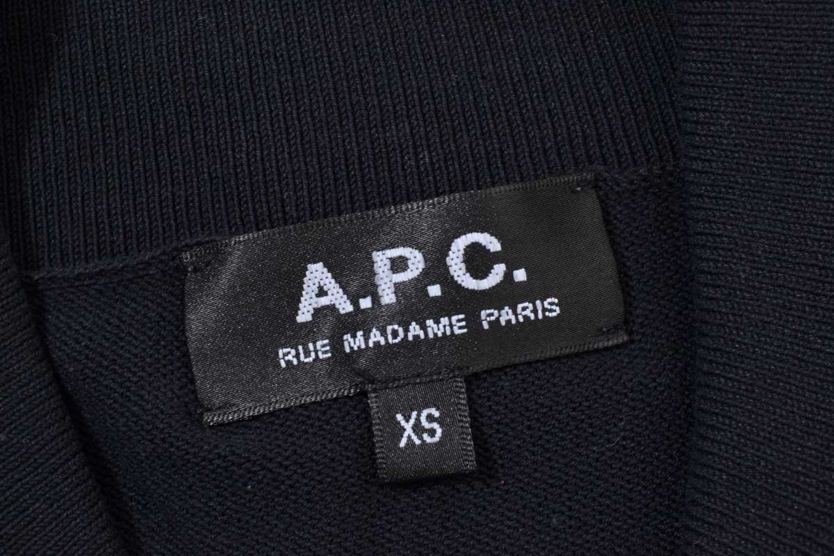 A.P.C. コットン ニットカーディガン XS ブラック アーペーセー KL4Q2UQL40_画像6