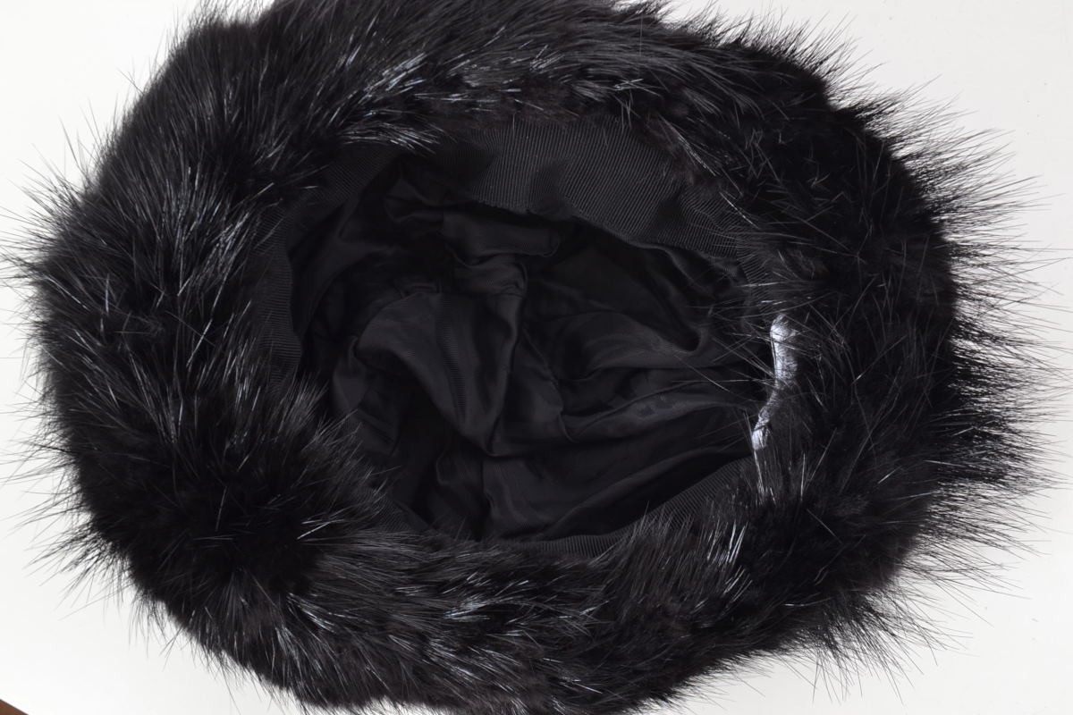  beautiful goods EMILIO PUCCI beaver fur hunting cap? black Emilio Pucci KL4QKSUB16