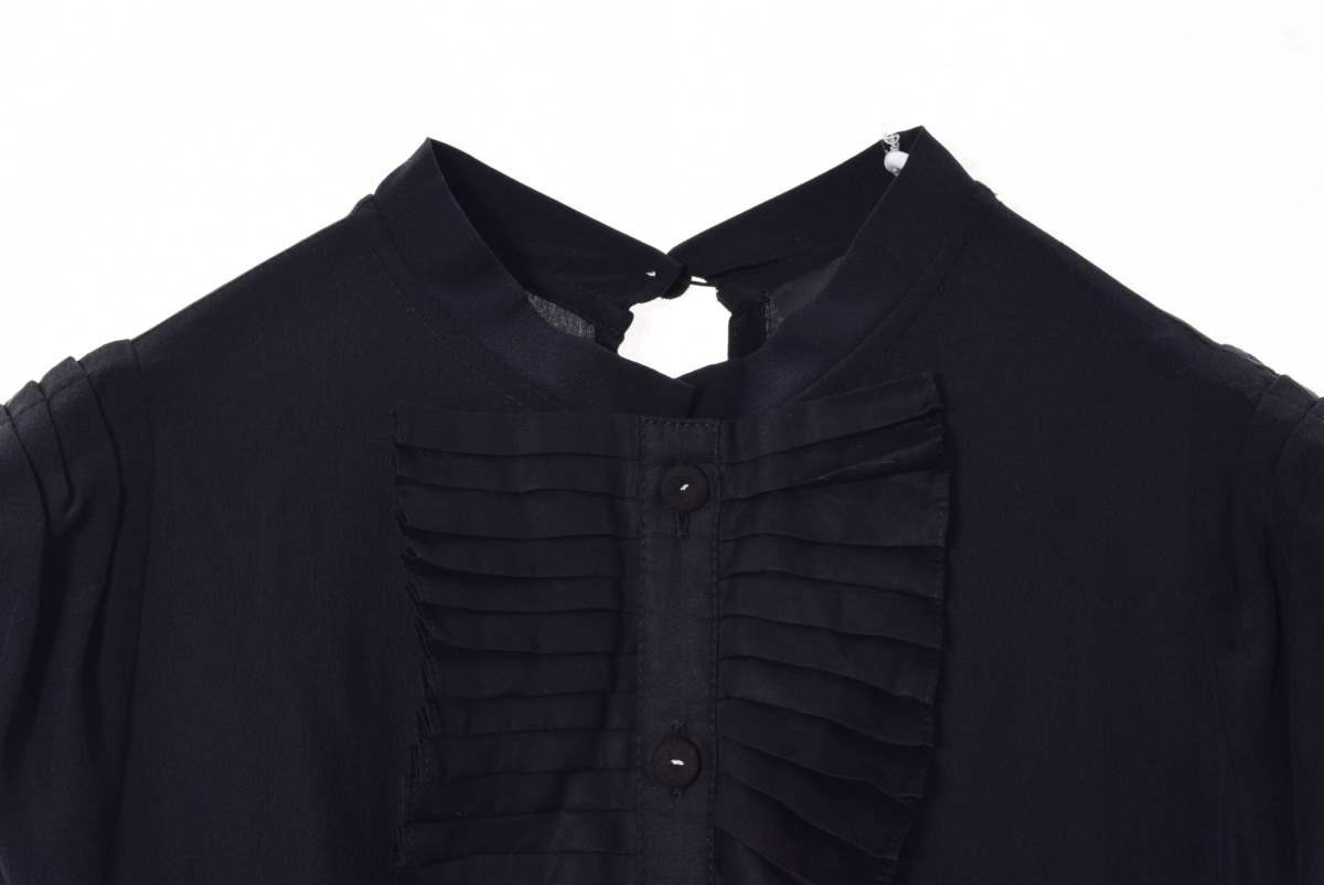  beautiful goods FENDI silk frill dot pattern dress 40 black Fendi KL4QCB356