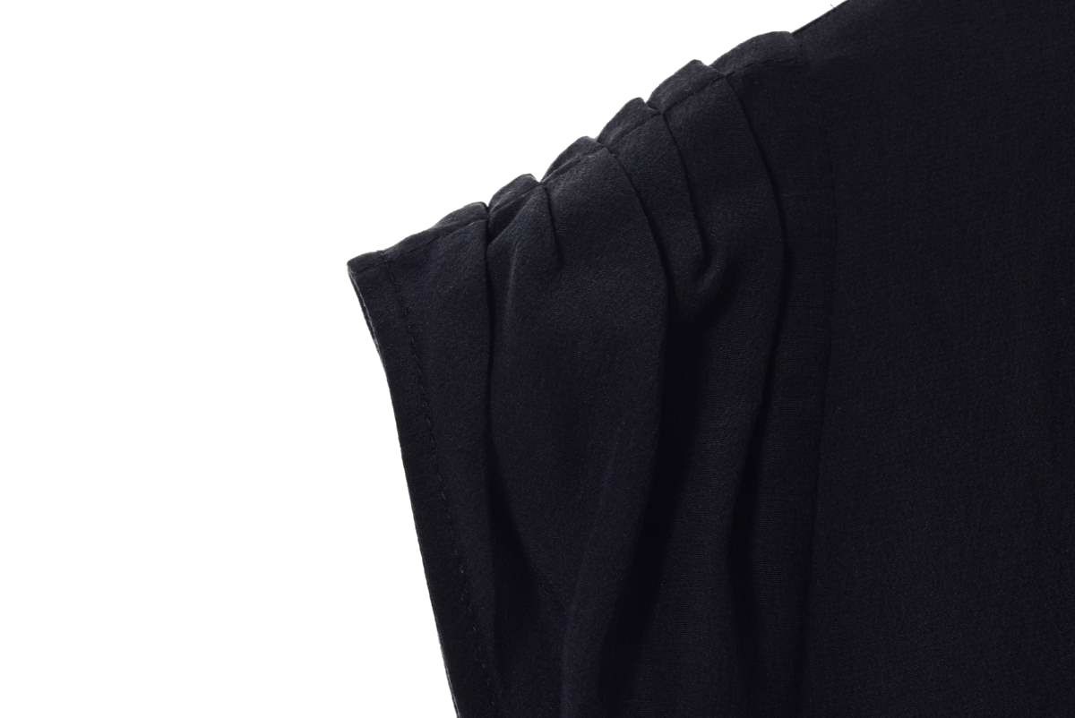  beautiful goods FENDI silk frill dot pattern dress 40 black Fendi KL4QCB356