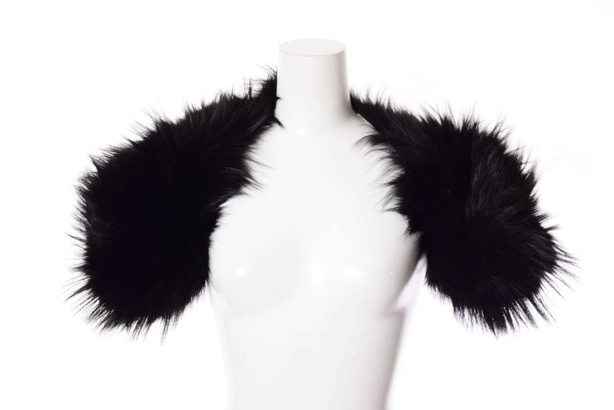 MARNI シルバーフォックス ファーケープ 40 ブラック マルニ