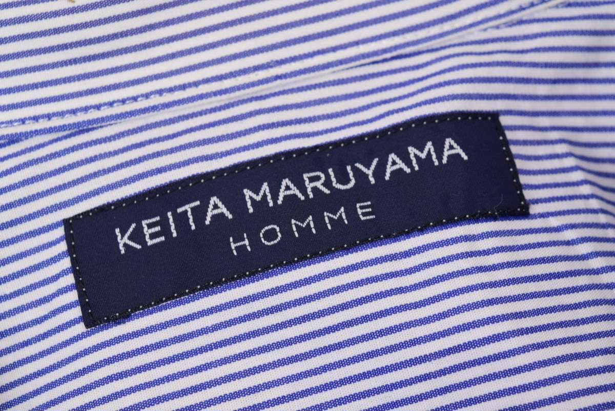 KEITA MARUYAMA цветочный embro Ida Lee полоса рубашка - голубой Keita Maruyama KL4QHQ2H88