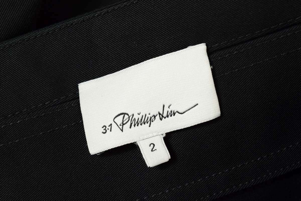 3.1 Phillip Lim ベルト付 コットンチノ デザイン スカート 2 ブラック スリーワン フィリップリム KL4CU2SL20