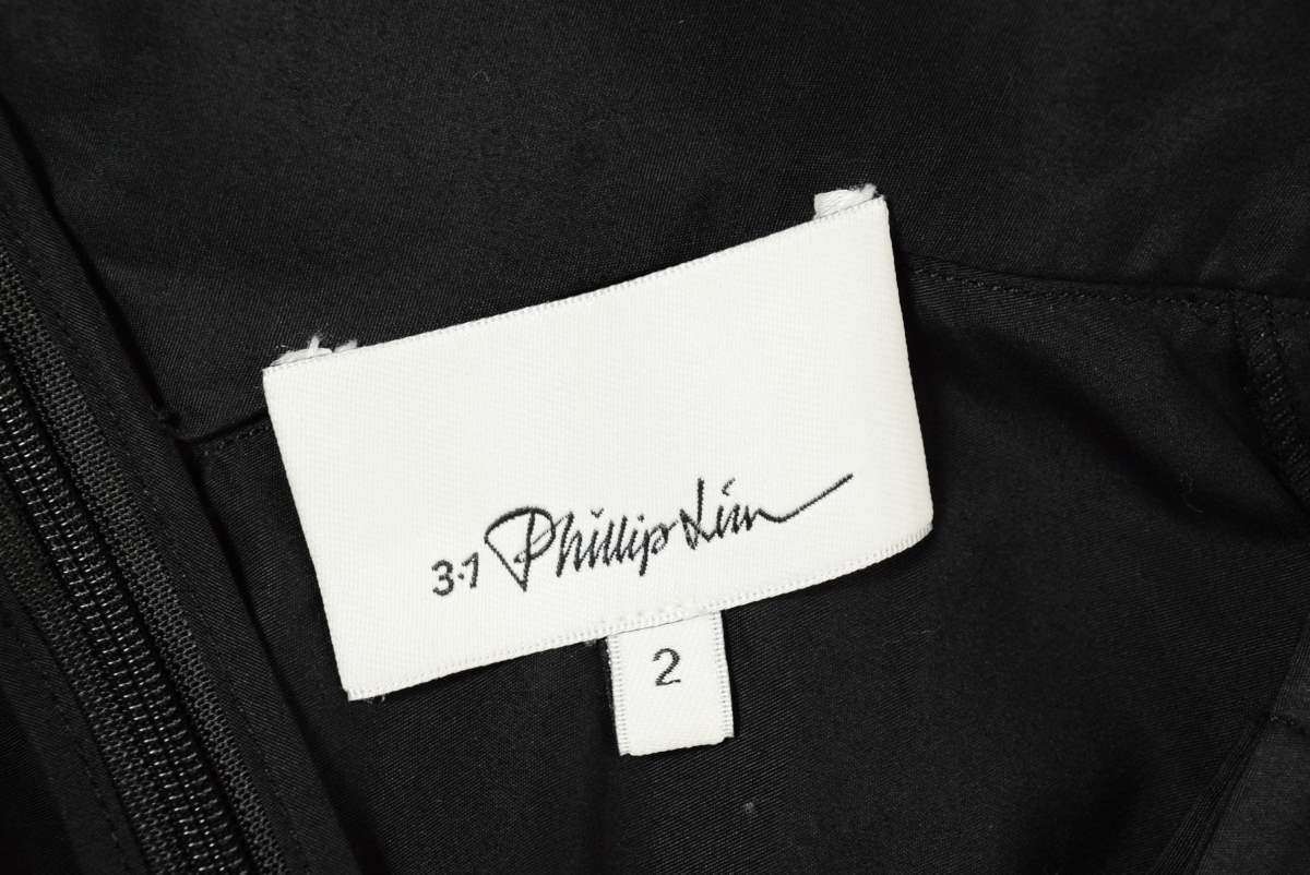 3.1 Phillip Lim хлопок юбка в складку 2 черный s Lee one Philip обод KL4CU2B226