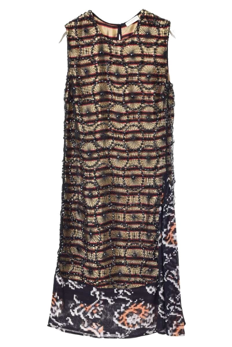 美品 DRIES VAN NOTEN ミックスパーツ レース 装飾 ドレス 36 ブラック