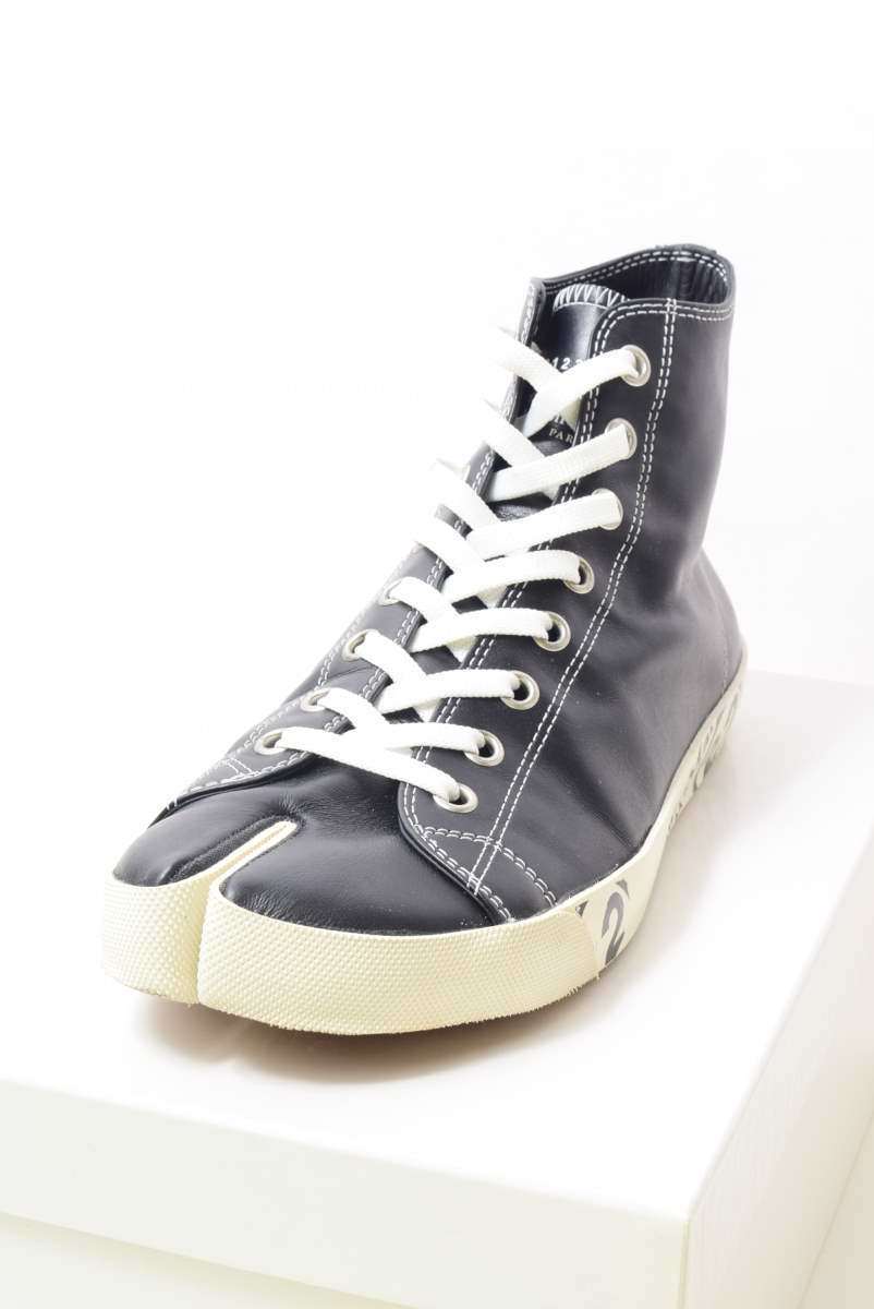 44%割引低価格で大人気の 美品 Maison Margiela 足袋 ハイカット 専門店では 美品 メゾンマルジェラ ブラック スニーカー スニーカー