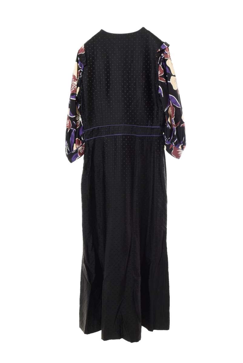 DRIES VAN NOTEN принт переключатель точка длинное платье One-piece 36 черный Dries Van Noten KL4CPBCA39