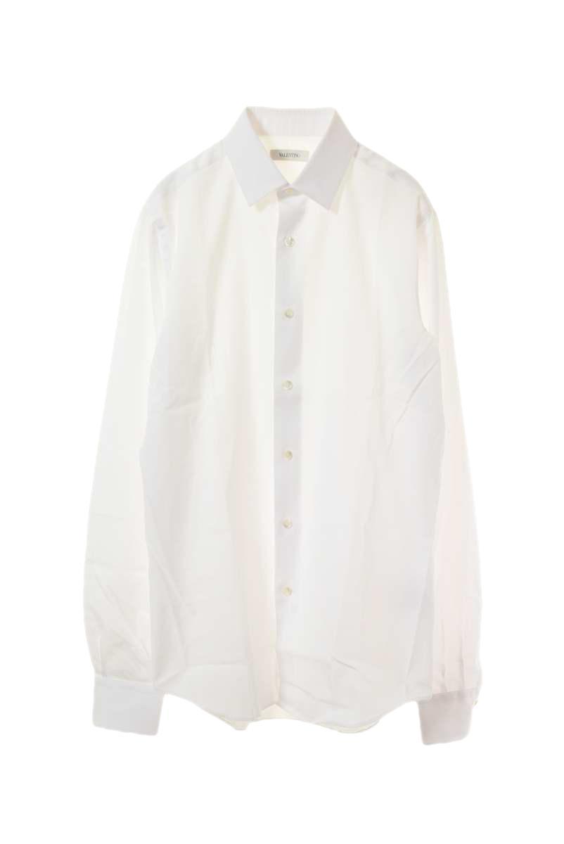 美品 VALENTINO コットン ドレスシャツ 39 ホワイト ヴァレンティノ KL4CUBQU22_画像1