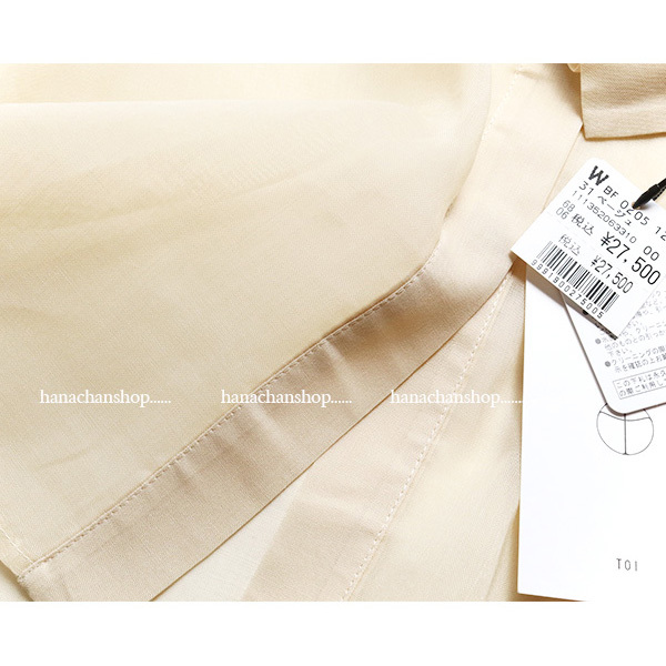  free shipping! regular price 27,500 jpy [ new goods ] made in Japan * maru car ruteru* no color sia- blouse 