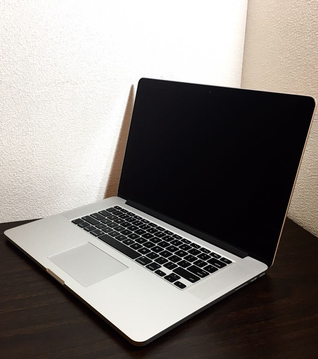 使用極少☆150時間☆綺麗【新品SSD1TB/充13回】MacBookPro Retina15インチ Mid2015 Core i7 2.2GHz(3.4GHz)16GB/US/付属品/最新OS_画像4