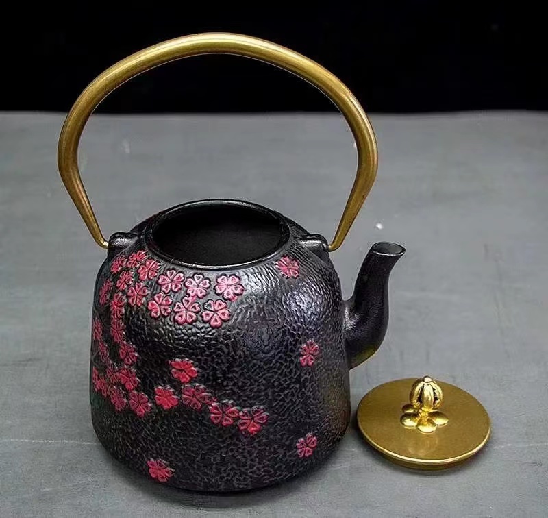 鋳鉄 急須 古風鉄瓶 鉄分補給 提梁壺 茶壺 水壷 煮茶壷 鉄びん茶道具 ...