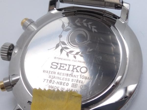 SEIKO Fate Grand Orderコラボ 7T92-HBE0 SZER053 クオーツ メンズ