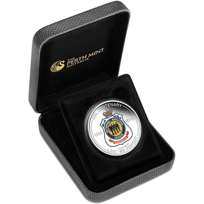 2016 オーストラリア退役軍人連盟（RSL）100周年 プルーフ 1オンス 銀貨 完全未使用品の画像1