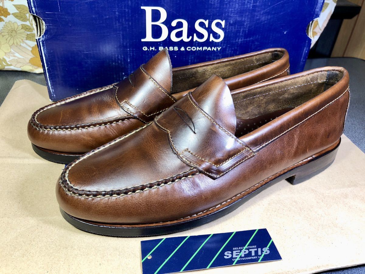 75years память модель автобус Loafer Lynn дерево 27.0cm Brown масло кожа / GH.BASS LINWOOD US9D Brown Oil leather