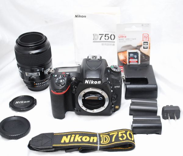 【良品・豪華セット】Nikon ニコン D750 AF MICRO NIKKOR 105mm f/2.8 D_画像1