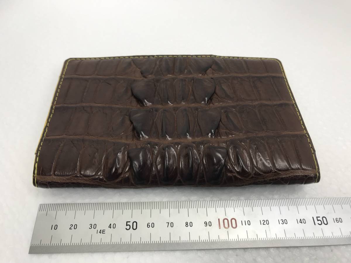 本物 ワニ革 クロコダイル カード入れ 手帳カバー 財布 エキゾチック