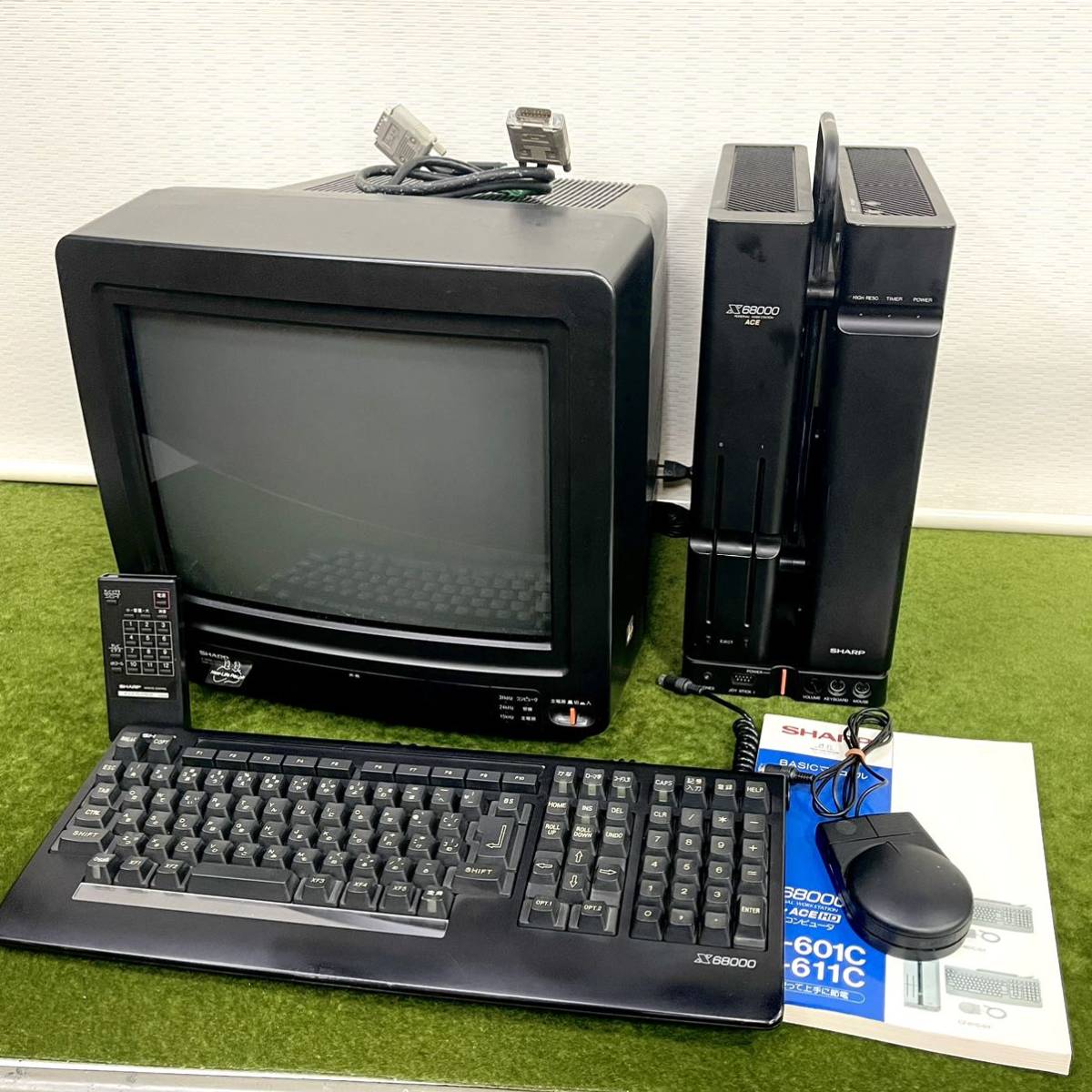 ★☆希少/レトロゲーム/レトロPC SHARP/シャープ X68000 ACE CZ-601C キーボード/マウス/モニター/リモコン/取説付 現状渡し☆★_画像1