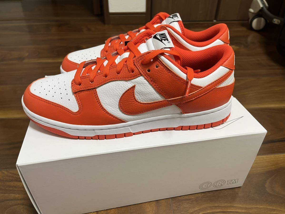 ナイキ ダンク 新品未使用 27.5cm nike by you Nike Dunk Low オレンジ ホワイト ORANGE BLAZE オレンジブレイズ風