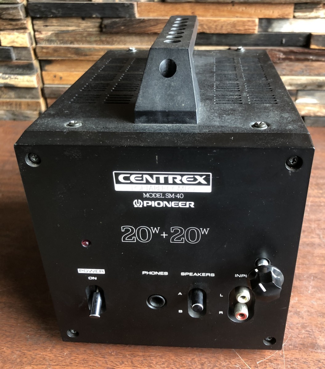 パイオニア CENTREX PORTABLE COMPO SM-40 ステレオパワーアンプ 中古 現状品 動作未確認_画像1