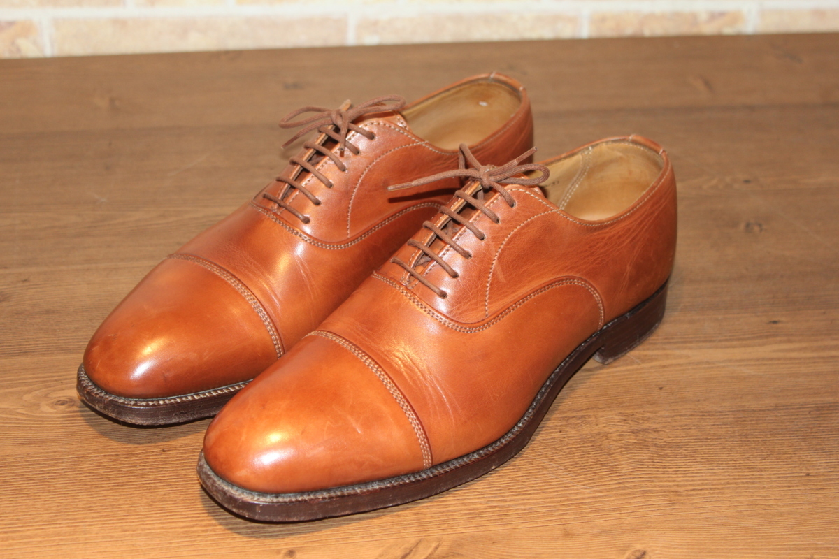 used リーガル　REGAL Northampton Made in England ライトブラウン　革靴 ローファー 6 1/2　24.5ｃｍ