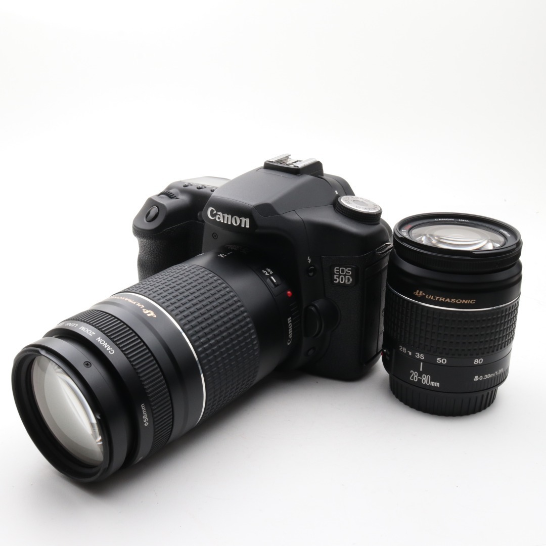 新版 初心者 一眼レフ カメラ キャノン ダブルレンズセット 50D Canon